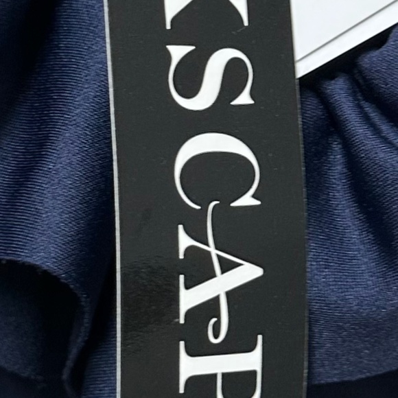 XSCAPE Navy Off Shoulder Long Gown NWT - Picture 6 of 7